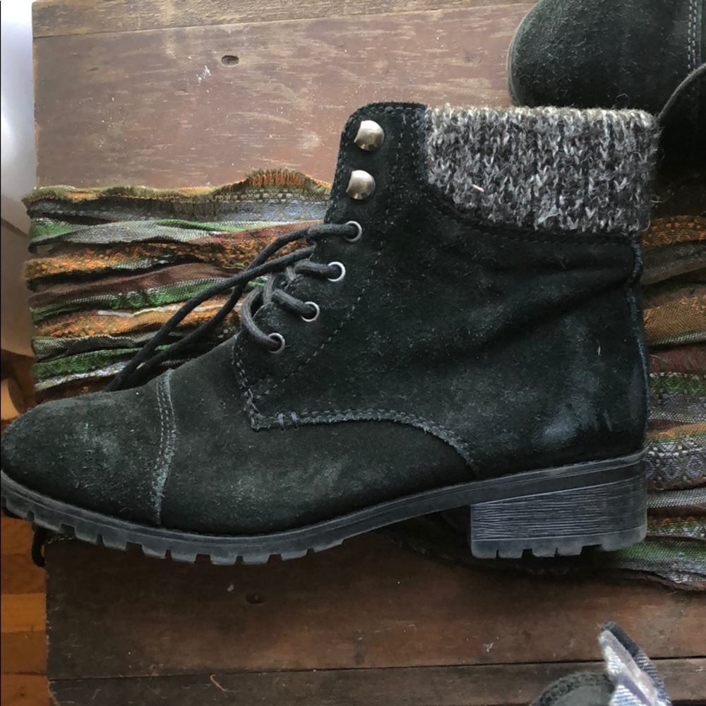 Leather Black Booties